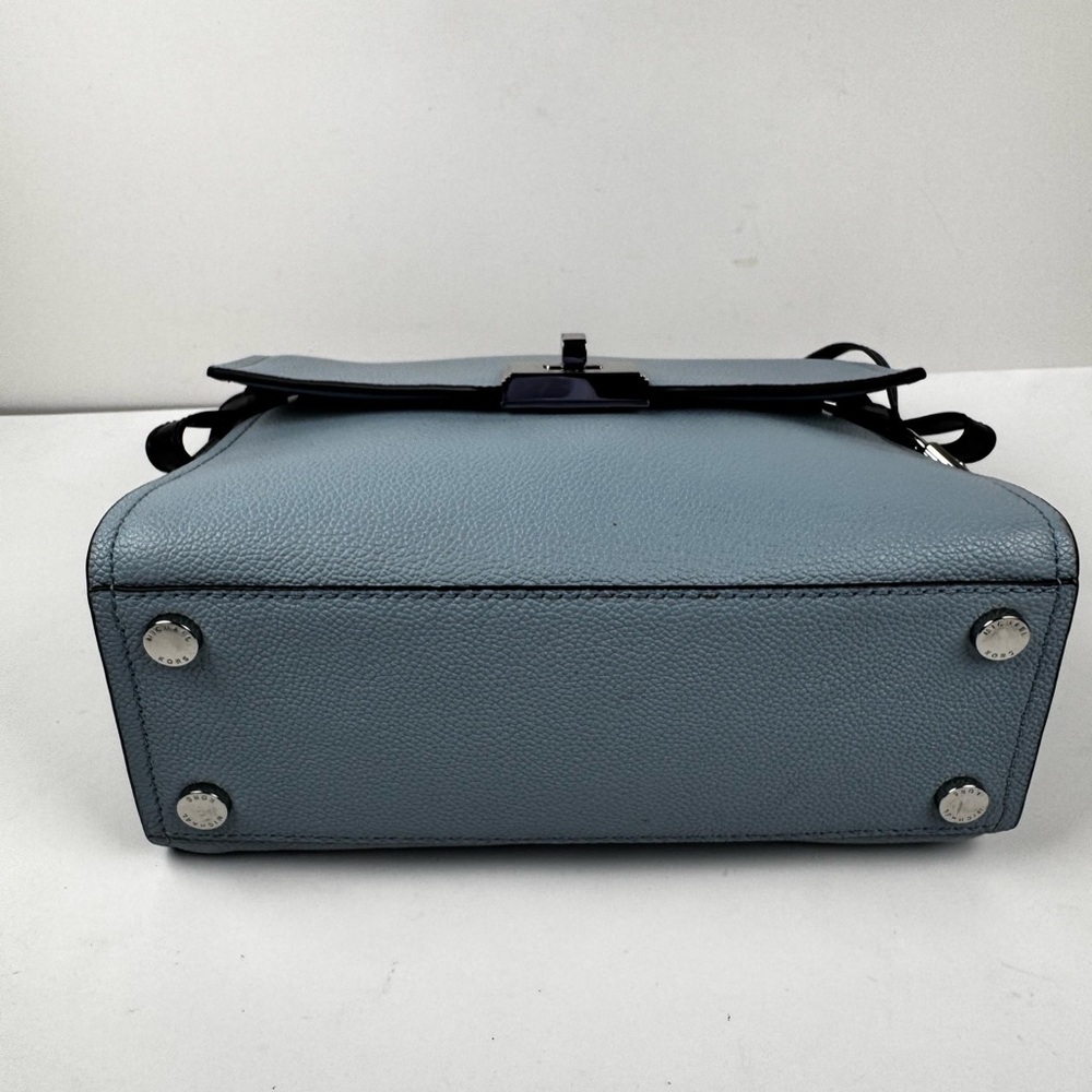 Michael Kors Cassie Small Leather Crossbody Pale Blue Satchel Bag - Picture 4 of 16